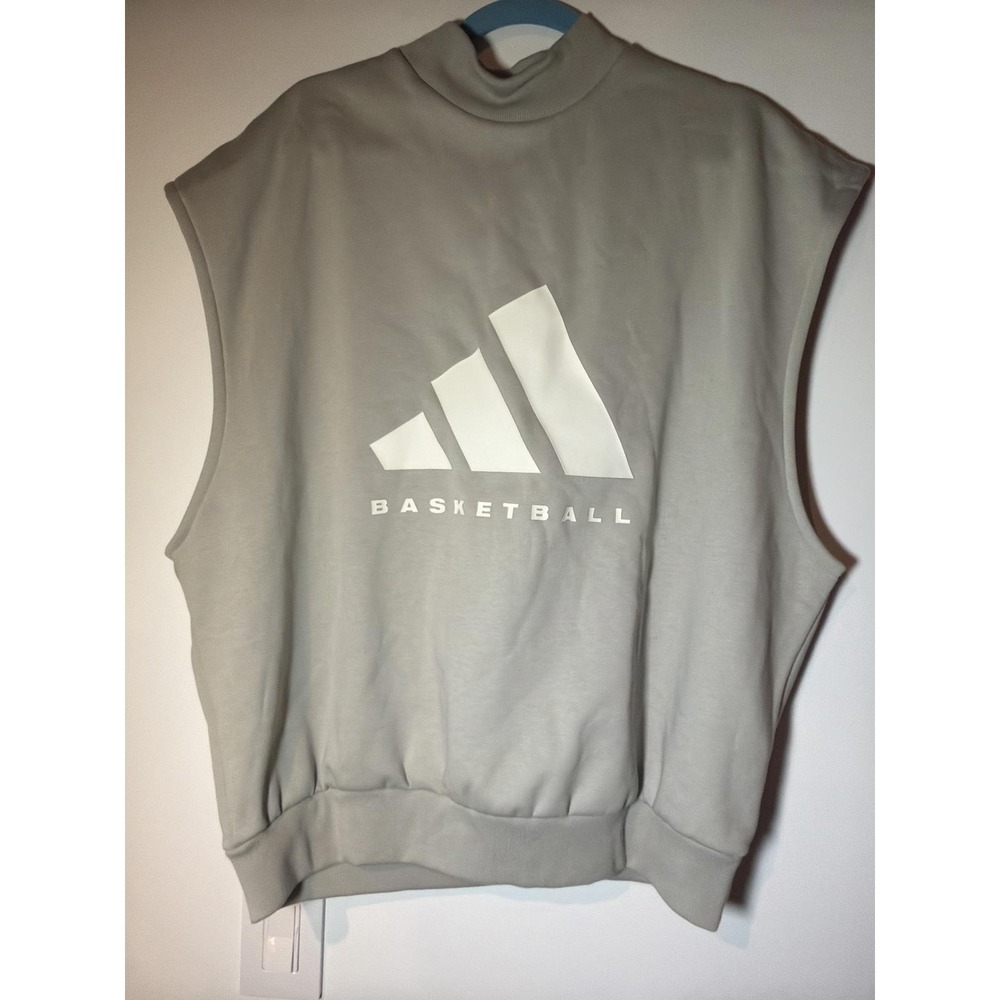 Adidas sleeveless mock turtleneck, size medium men's